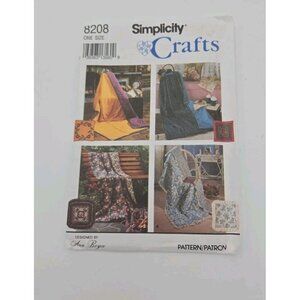 Simplicity Crafts Pattern 8208 Pillow In A Quilt Pocket by Ann Boyce 11 Pieces